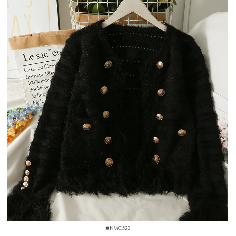 Knitwear women's autumn short versatile tassel sweater fashion  1966