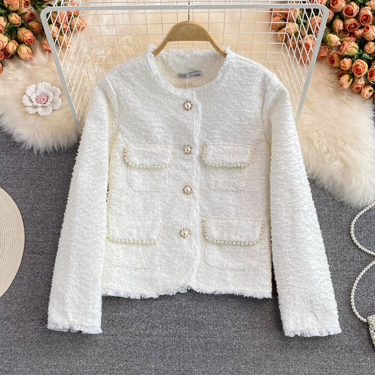Winter neuer Stil kleiner Duft Promi Vintage gewebtes Top 1647
