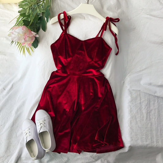 Bandage-Kleid Samt-Straps-Rock im Hafen-Stil 3275