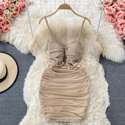 Small sexy Spice Girl backless suspender dress  2804
