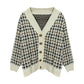 Nouveau style, pull bleu ciel et nuage blanc, cardigan ample étudiant 1423