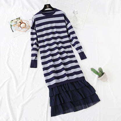 New skirt stitching fake two-piece Pullover skirt  2458