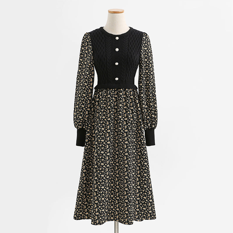 Versatile wool dress design sense of minority corduroy temperament bottomed skirt  2275