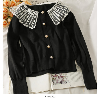 Women's autumn loose and thin long sleeved cardigan sweater  1781