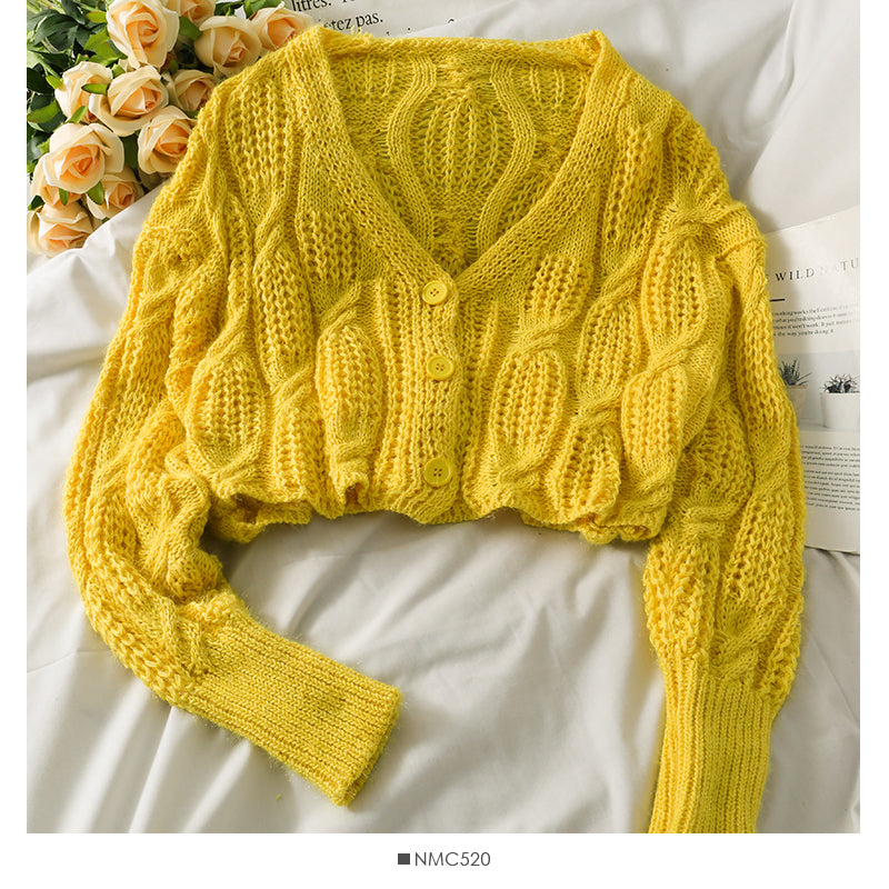 Jacquard-Pullover Damen lockerer und dünner einfarbiger Pullover 1741