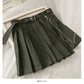 Dark pleated skirt Harajuku tooling short skirt female  2657