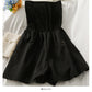 French waist closing slim Strapless conjoined shorts for women  2685