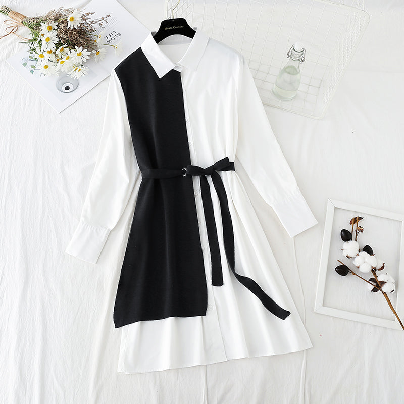 New fashion big brand color contrast temperament inner skirt  2196