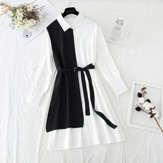 New fashion big brand color contrast temperament inner skirt  2196