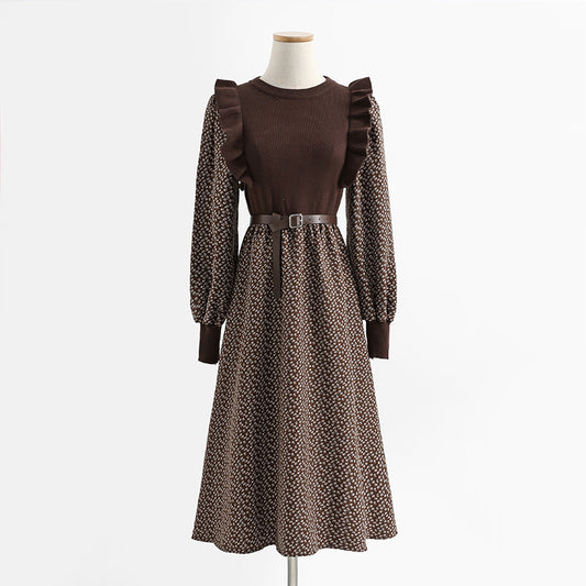 Women's Corduroy dress small tall bottomed skirt  2447