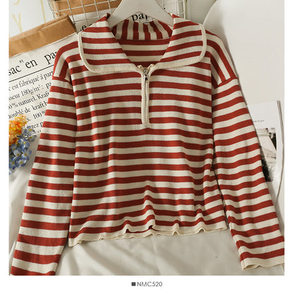 Herbst Winter Reißverschluss Puppe Halsstreifen Slim Knit 2080