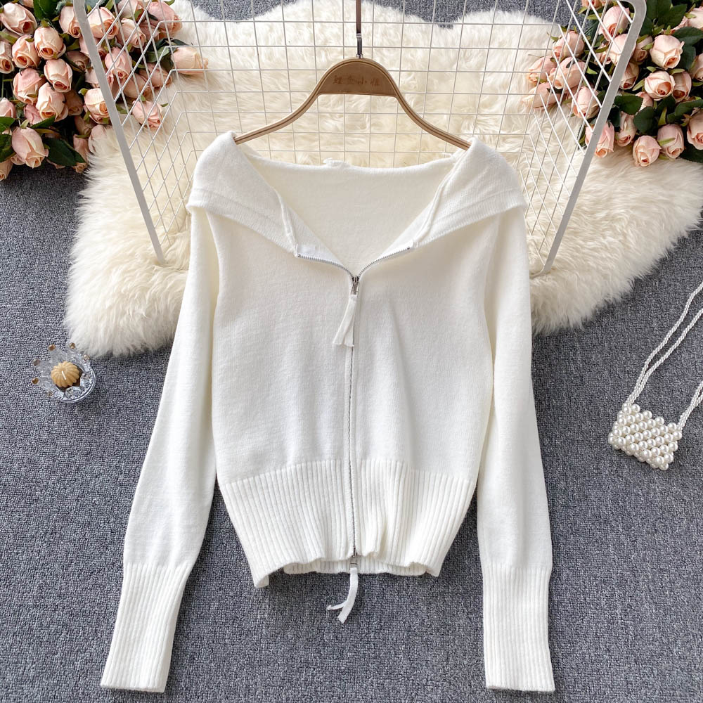 Herbst und Winter neue Kapuzenpullover Mantel Strickjacke 1624