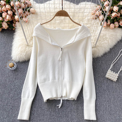 Herbst und Winter neue Kapuzenpullover Mantel Strickjacke 1624
