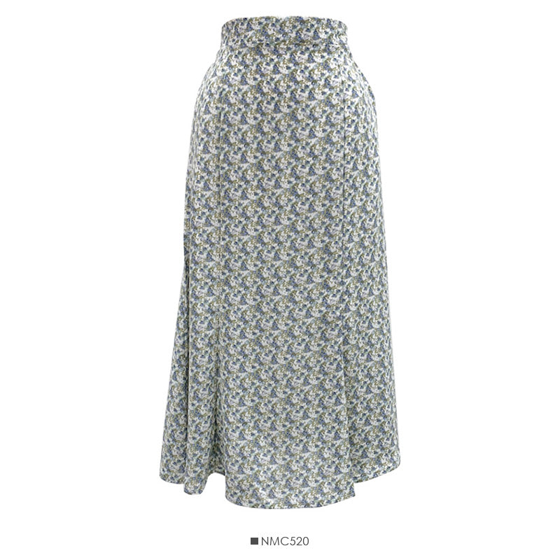 Jupe décontractée taille haute à imprimé floral rétro de style Hong Kong 2637