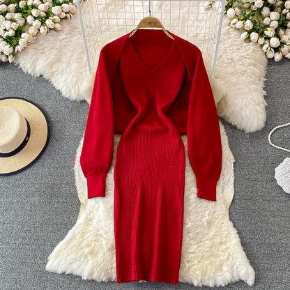 Robe portefeuille sexy à bretelles dos nu et élastique à la mode 3388