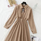 Slim dress in spring and autumn with temperament slim skirt  2139