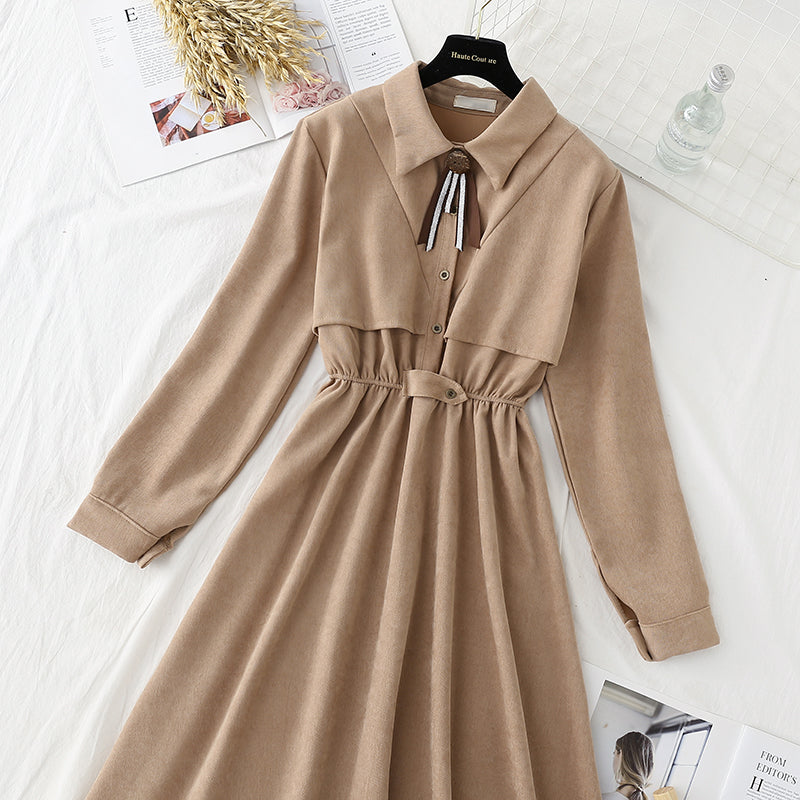 Slim dress in spring and autumn with temperament slim skirt  2139