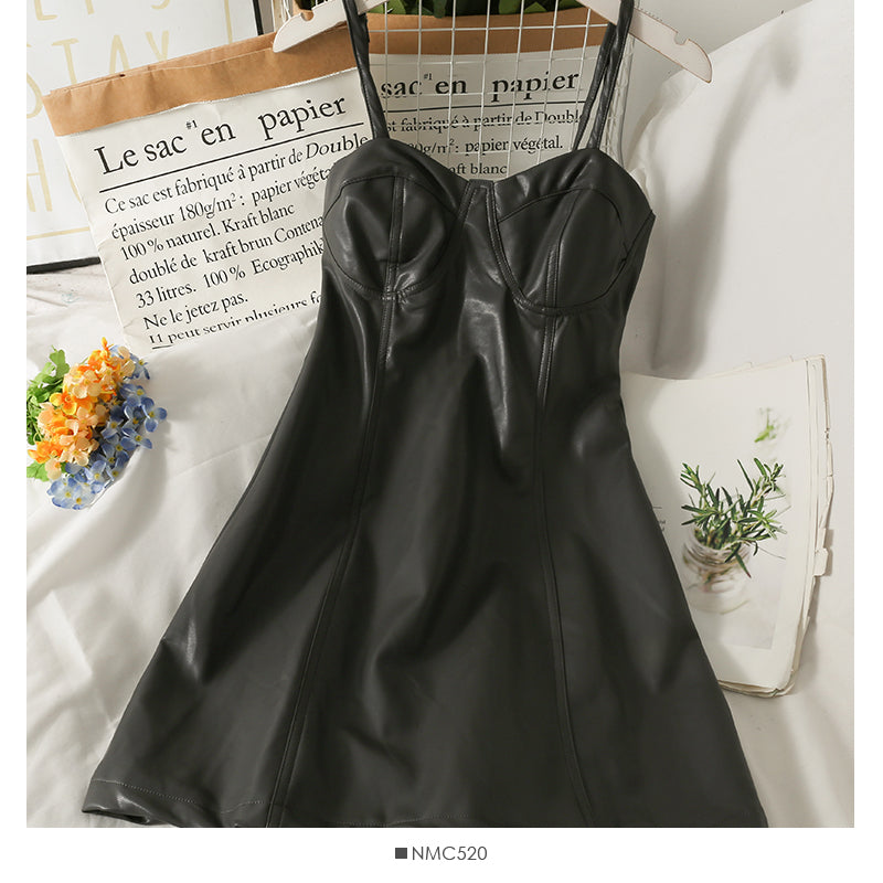 Suspender skirt women's foreign style versatile backless dress  2704
