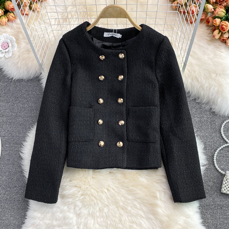 Small fragrance coat women's new short style temperament  1640