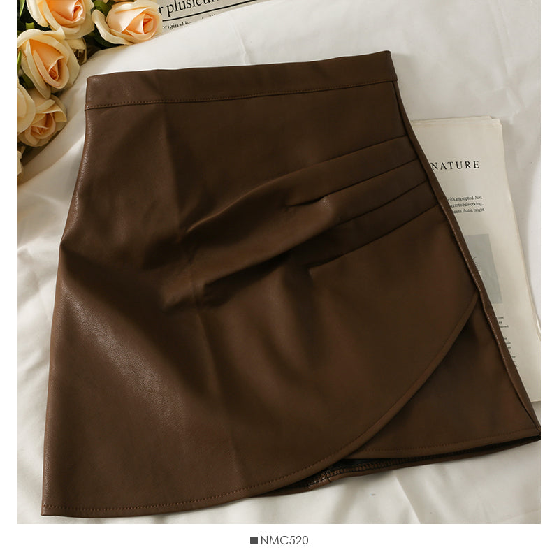 A-Linien-Rock Damen Herbstkleid Anti-Rutsch-Hüftwickelrock 2497