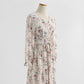 Women's floral dress thin chiffon skirt bandage gentle wind tea break skirt  2179