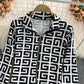 Korean leopard print loose casual stand collar zipper coat  1678