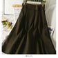 High waist three button thickened large swing skirt  2520