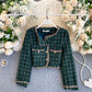 Small fragrant coat women's autumn and winter coat cardigan  1494