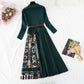 Knitted dress new women's autumn and winter French Retro  2134