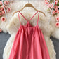 First love girl vacation suspender beautiful back beach skirt  2998