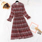 French retro national style broken flower bottomed long skirt  2368