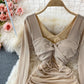 Sexy design, wrinkled and kinked waist, thin square collar and buttocks  2724