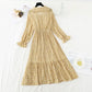 Salt and sweet lapel, small fragrant wind, Pleated Chiffon, broken flower skirt.  2392