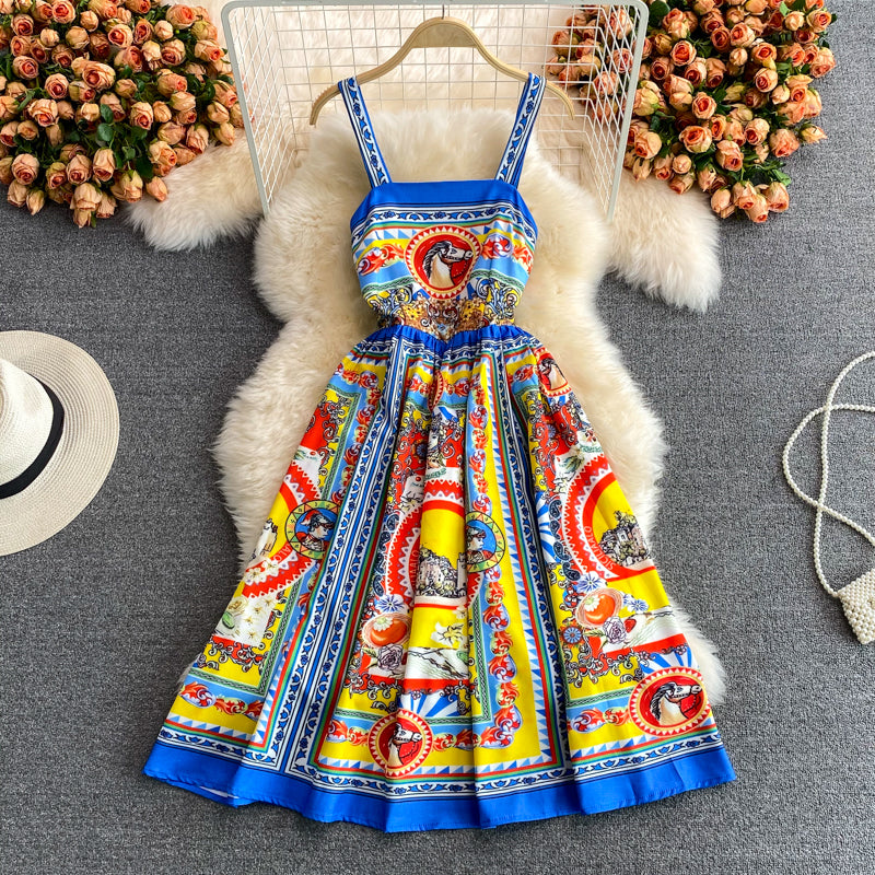 Strapsrock elegantes Temperament großes Swingkleid 3210