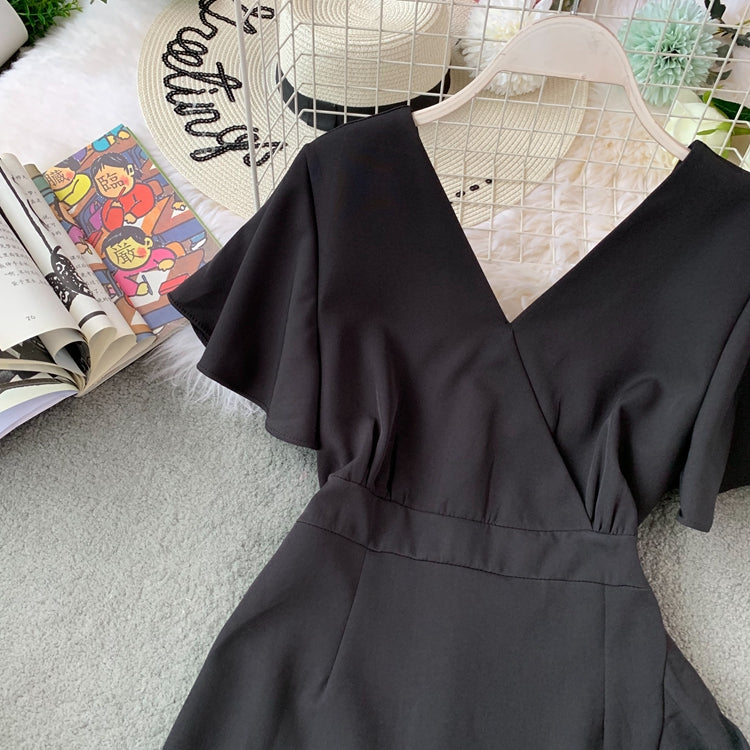 Ruffle front short back irregular middle skirt irregular dress  3400