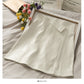 Retro and versatile irregular solid color high waist thin leather skirt  2660