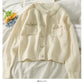 Sweater women's bright silk stripe single breasted cardigan  1796