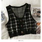 Long sleeve thin knit shirt with short suspender vest  1929