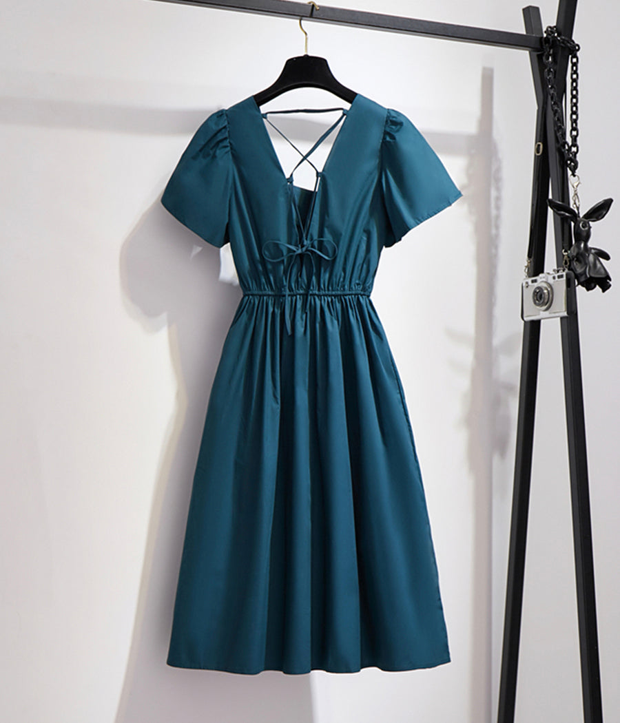 A line cross strap summer dress women's dress  1325