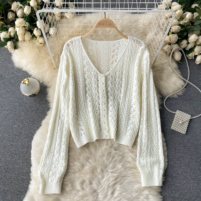 Loose sweater women's knitted cardigan coat  1603
