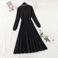 New autumn and winter long sleeve pleated light mature wind with bottom skirt  2224