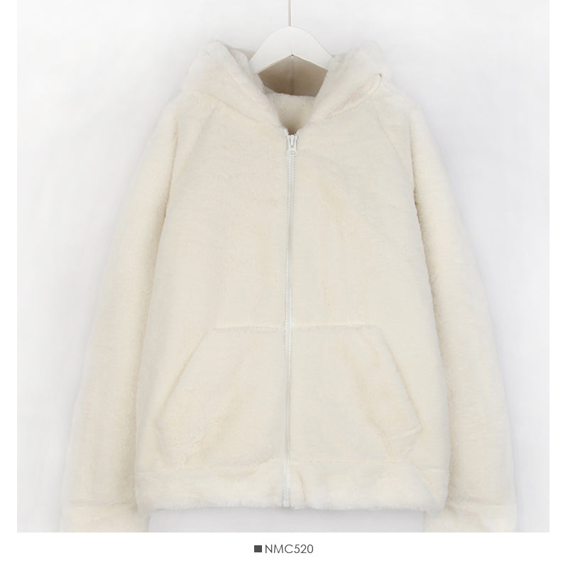 Korean loose and thin large pocket hooded Plush warm coat for women  2120