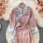 Retro heavy industry embroidered stand collar improved cheongsam  3350