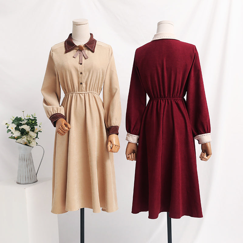 College red long sleeved dress  2394