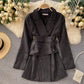 Women's suit coat women's Retro stripe design feeling waist quality commuter  1488