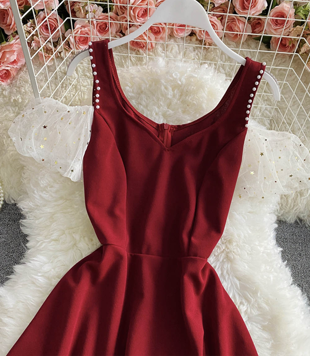Cute A line short dress fashion dress  1324