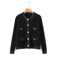 Pull cardigan à boutons nacrés pour robe femme avec petit parfum et design torsadé 1350