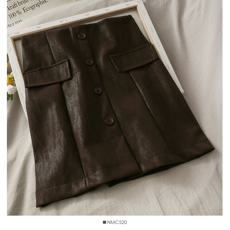 Jupe courte portefeuille taille haute pour femme, mode coréenne, tempérament mince, 2663