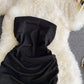 Light mature style sexy one shoulder strapless dress  3035