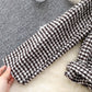 French retro temperament Lapel thousand bird high waist short style  1568